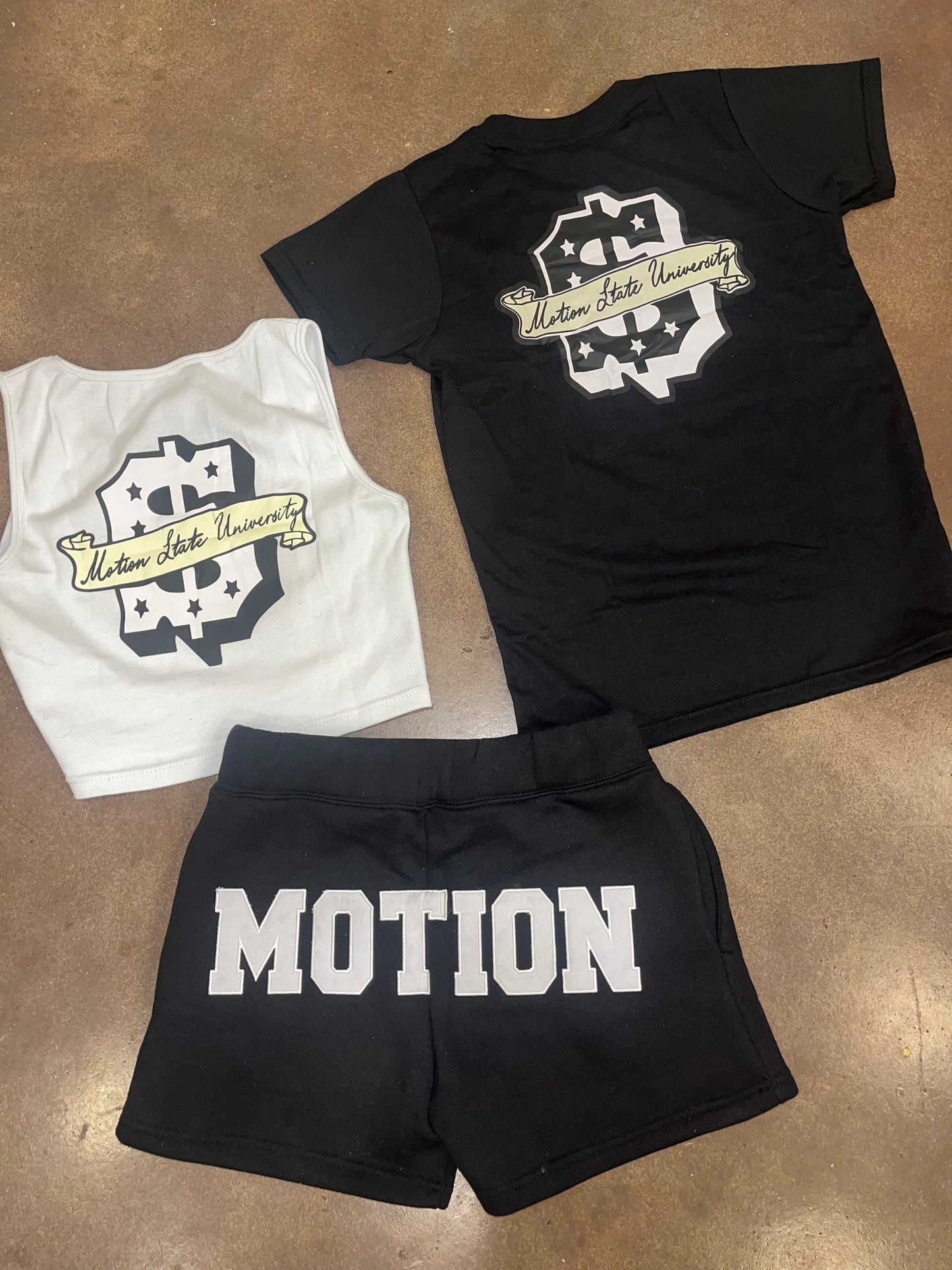 MOTION STATE WOMENS 3 PIECE SHORT SET