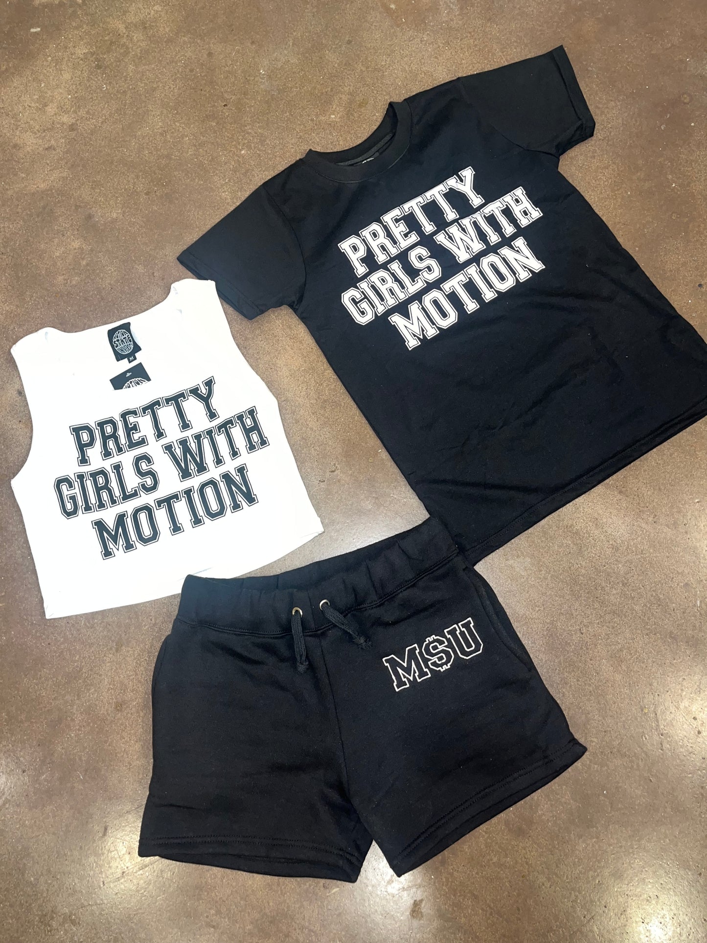MOTION STATE WOMENS 3 PIECE SHORT SET