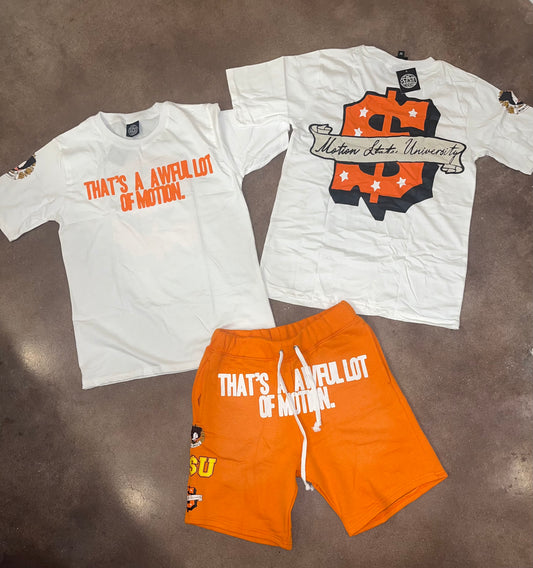 AWFUL LOT OF MOTION SHORT SET ORANGE