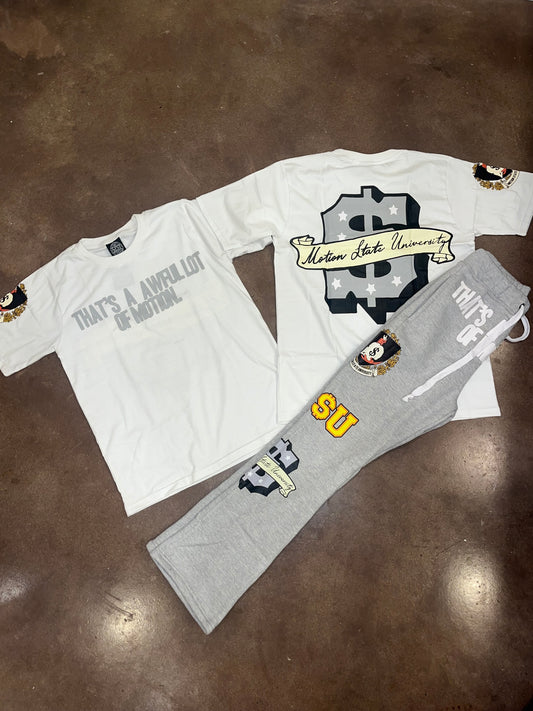 AWFUL LOT OF MOTION GRAY SHORT SLEEVE SET